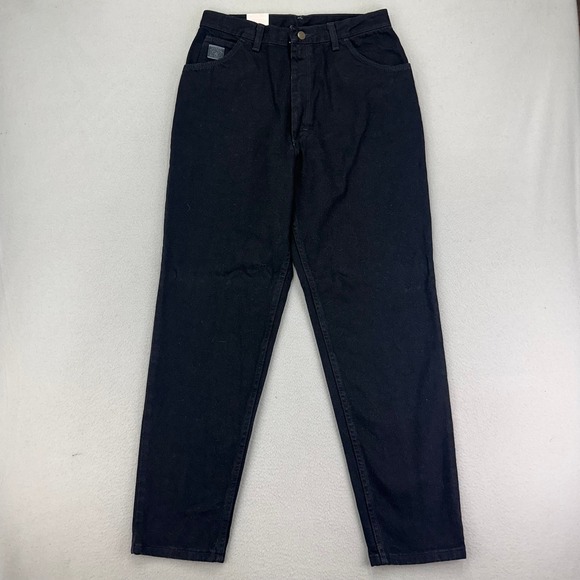 Wrangler Denim - Vintage Wrangler Jeans Womens 12 Petite Black NWT Relaxed Straight Leg High Rise